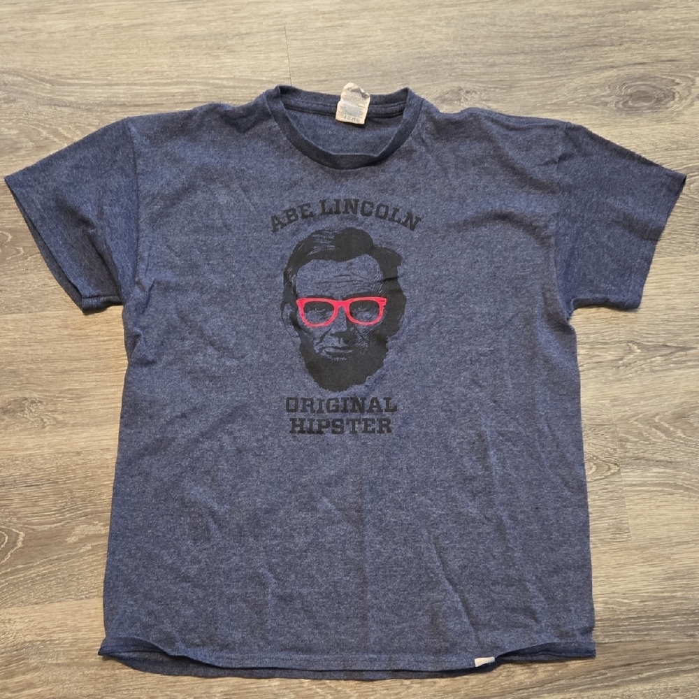 Abe Lincoln Hipster Novelty Tee XL